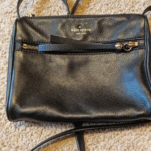 Kate Spade Black Pebbled Leather Crossbody Bag